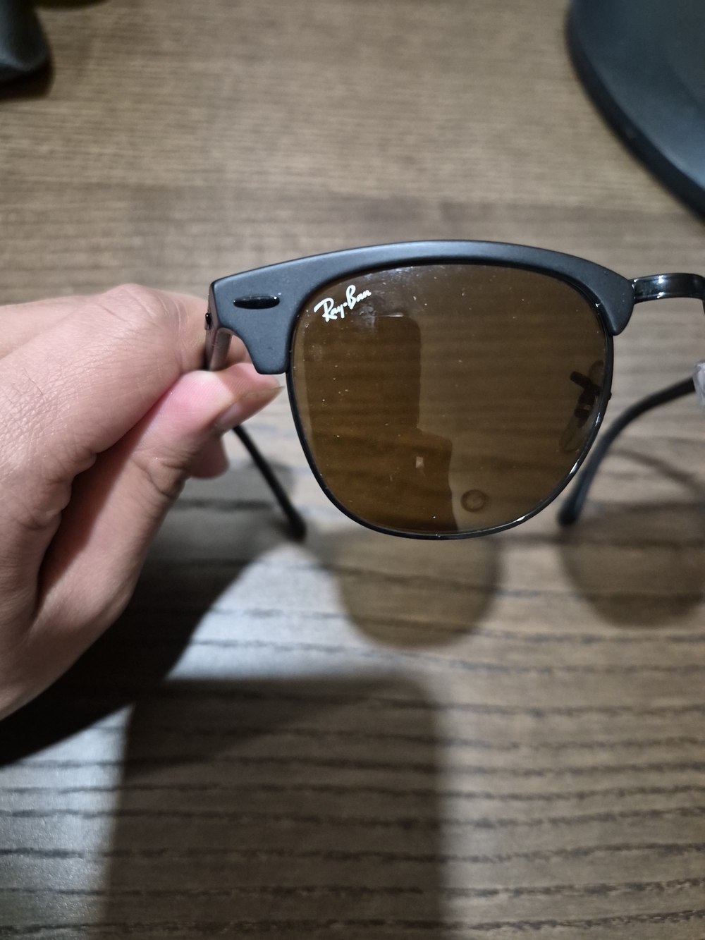 Ray-Ban Clubmaster Sunglasses in Black with Brown Lenses - Picture 4 of 7